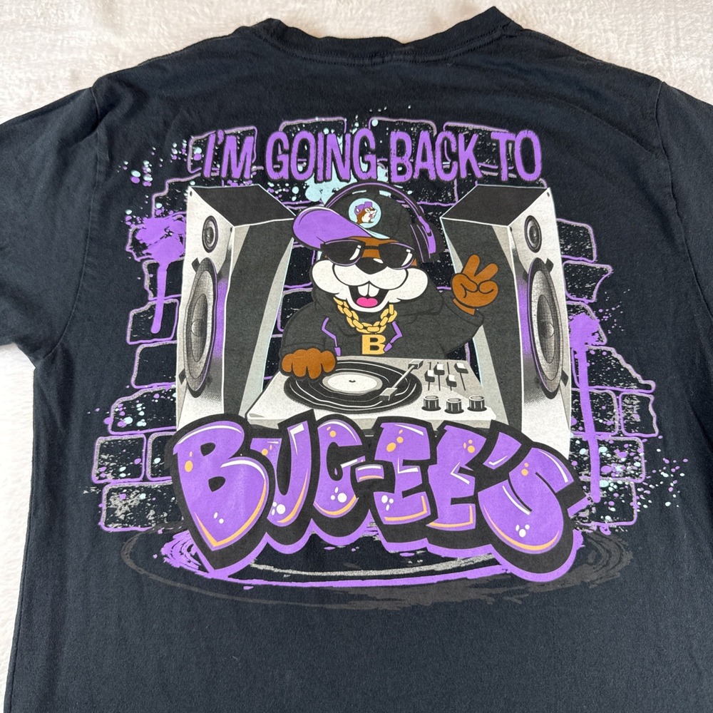 Buc-ees T Shirt Unisex Small Retro Hip Hop Beaver DJ Streetwear